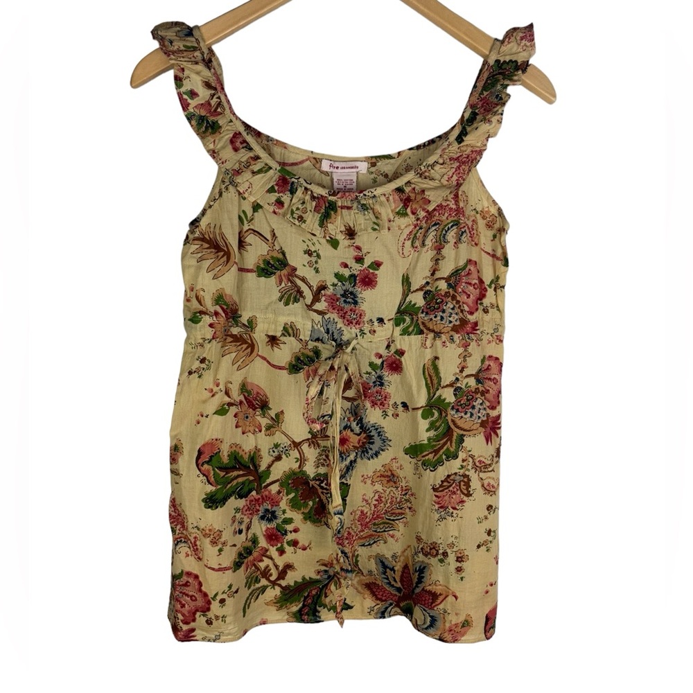 Fire Los Angeles Floral Babydoll Tank Top Medium